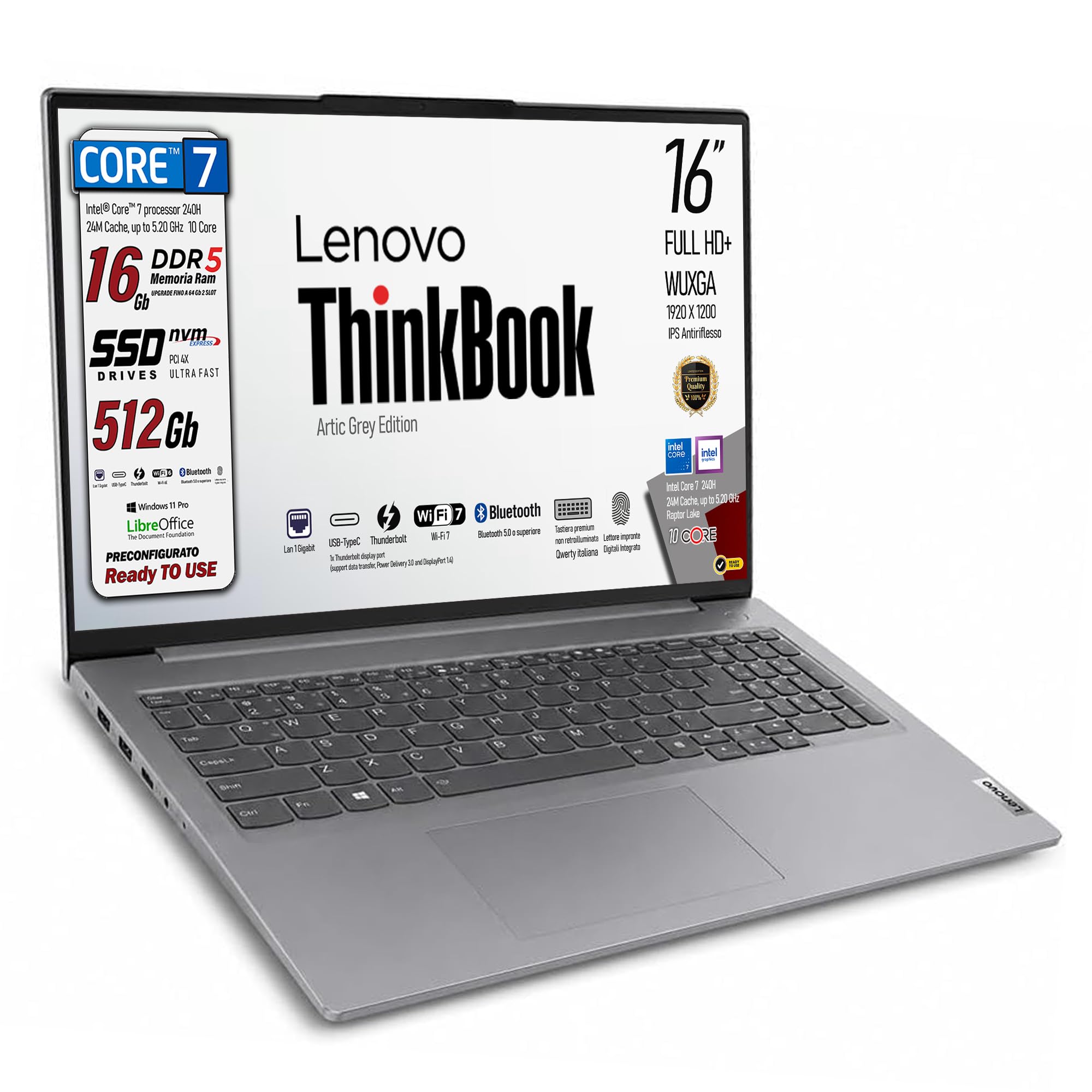 Lenovo, Laptop Notebook, i7 13620H 10Core, Ram DDR5 40Gb, 15.1
