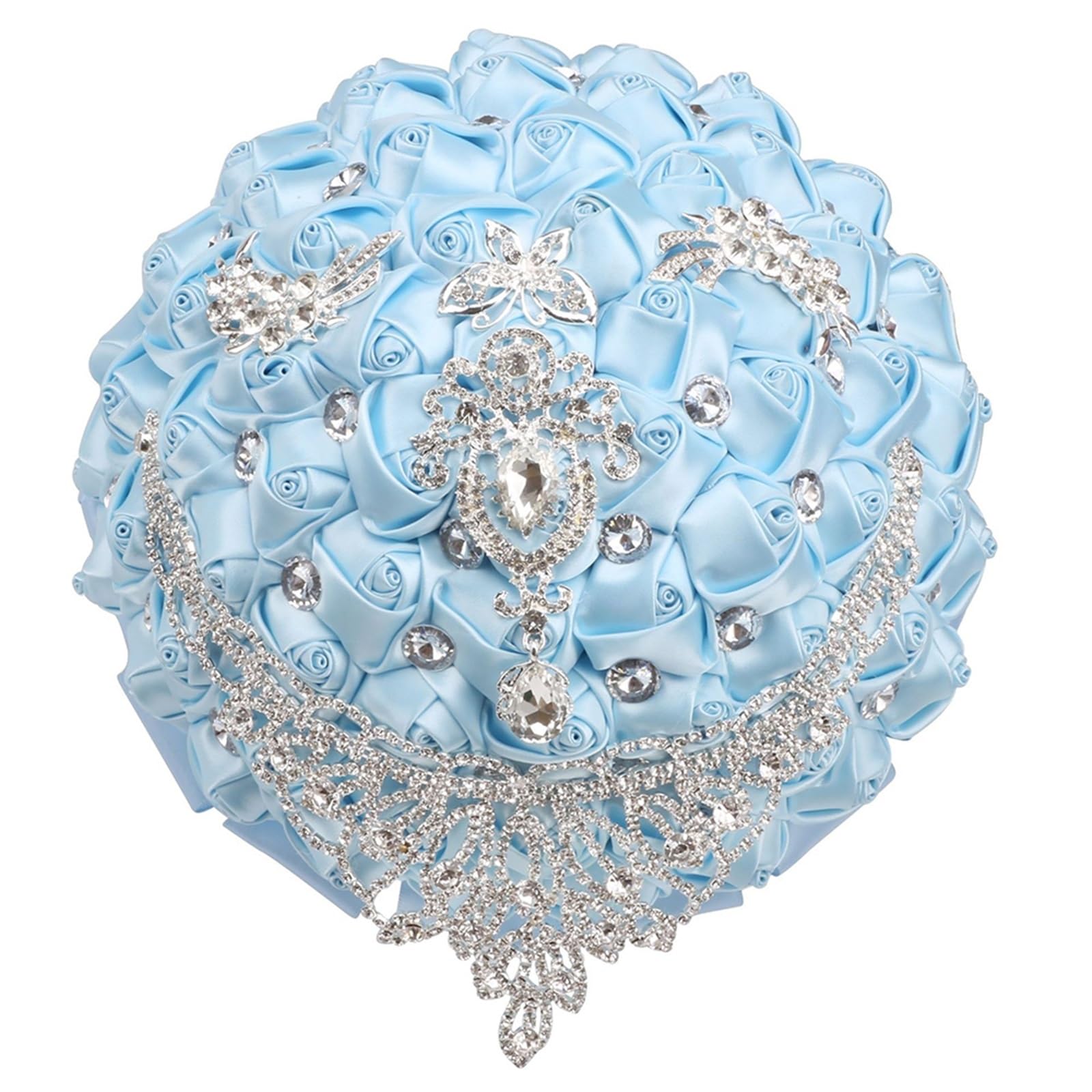 Bouquet da sposa in strass satinato