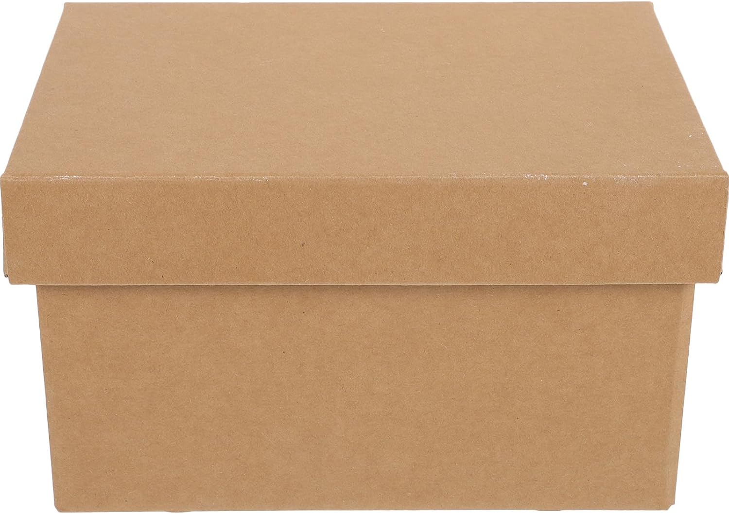 Kraft Paper Storage Box with Lid, Thickened Document Organizer, Portable Handheld Sundries Container for Office and Home File Storage