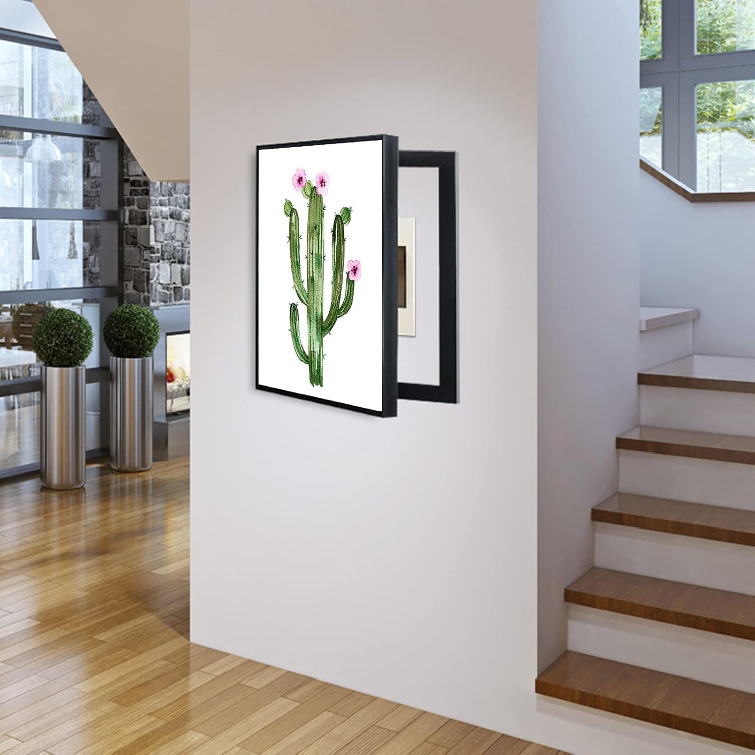 Square Household Circuit Panels Distribution Fuse Main Panel Cover Homeline Electric Breaker Box for Outdoor Indoor Meter ,Hide Decorative Painting Wall Mounted Electrical Various Styles Available(55*