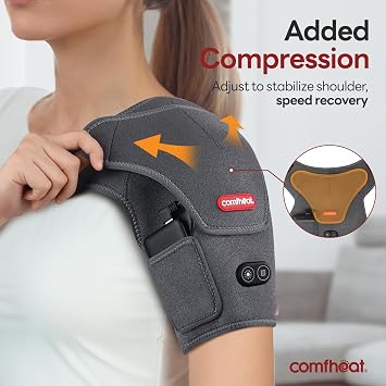 Cordless Shoulder Heating Pad with Vibration Massage for Rotator Cuff