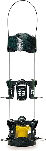 Miniatura 6 de Brome Mega 600 comedero para pájaros – Alimentador de tubo de gran capacidad para aves silvestres, 6 puertos de alimentación, capacidad de semillas