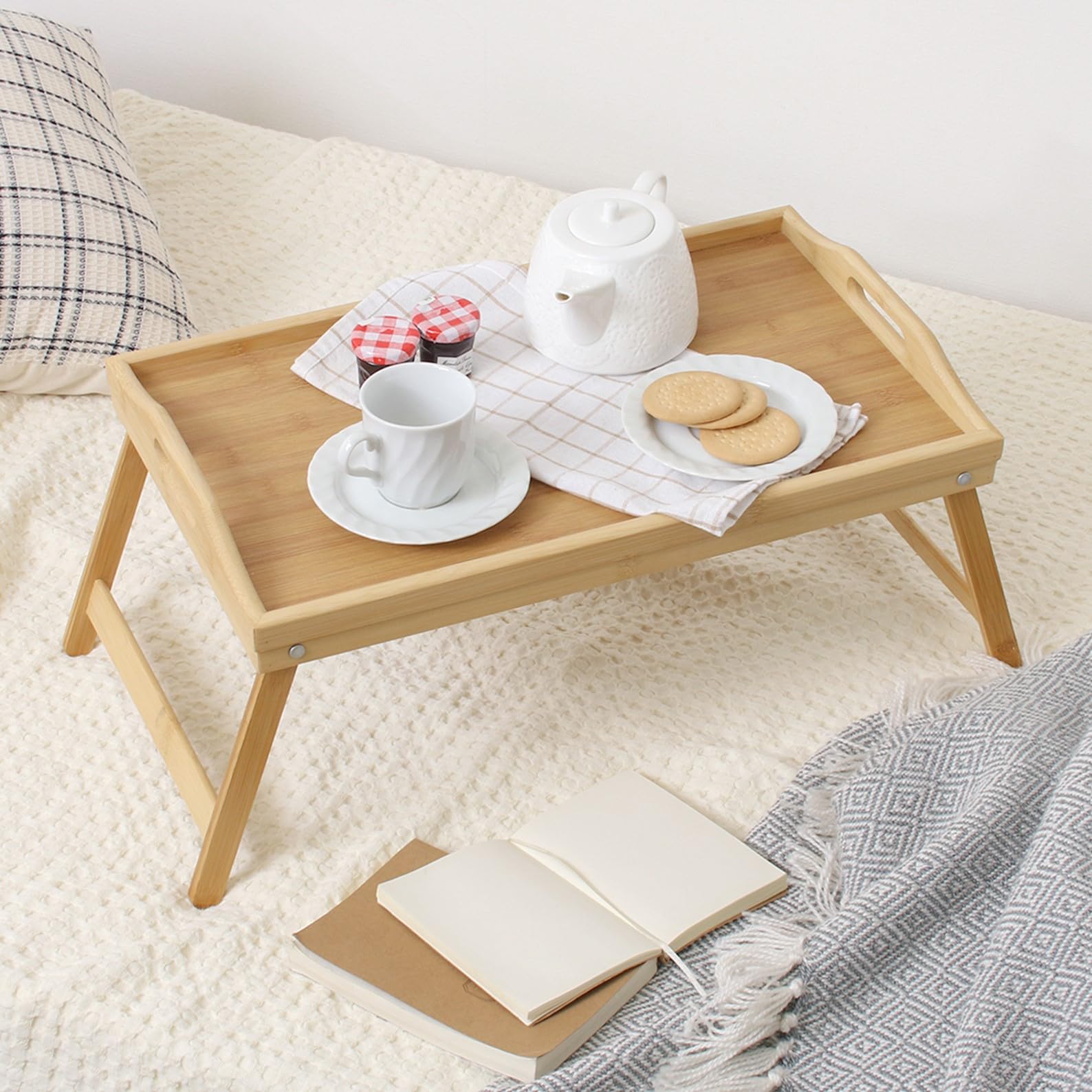 Amazon.co.jp: 不二貿易(Fujiboeki) 折りたたみ ベッドテーブル ロー