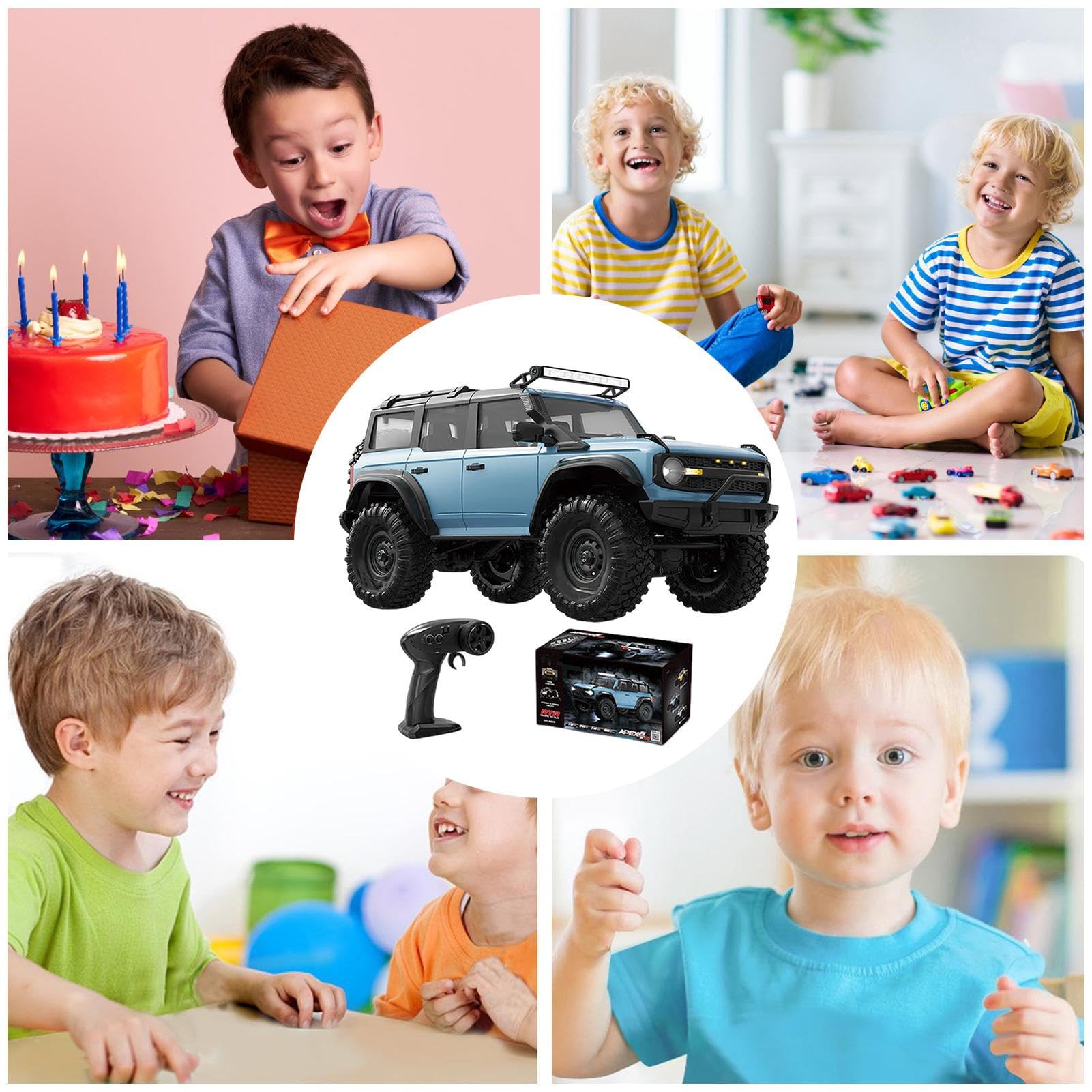 Auto RC Drift Camion Telecomandato 2.4G LED Fuoristrada | Veicolo Fuoristrada Radiocomandato 1 16 Per Bambini, Ragazzi, Ragazze, Adulti, All'aperto, Feste, Compleanni,