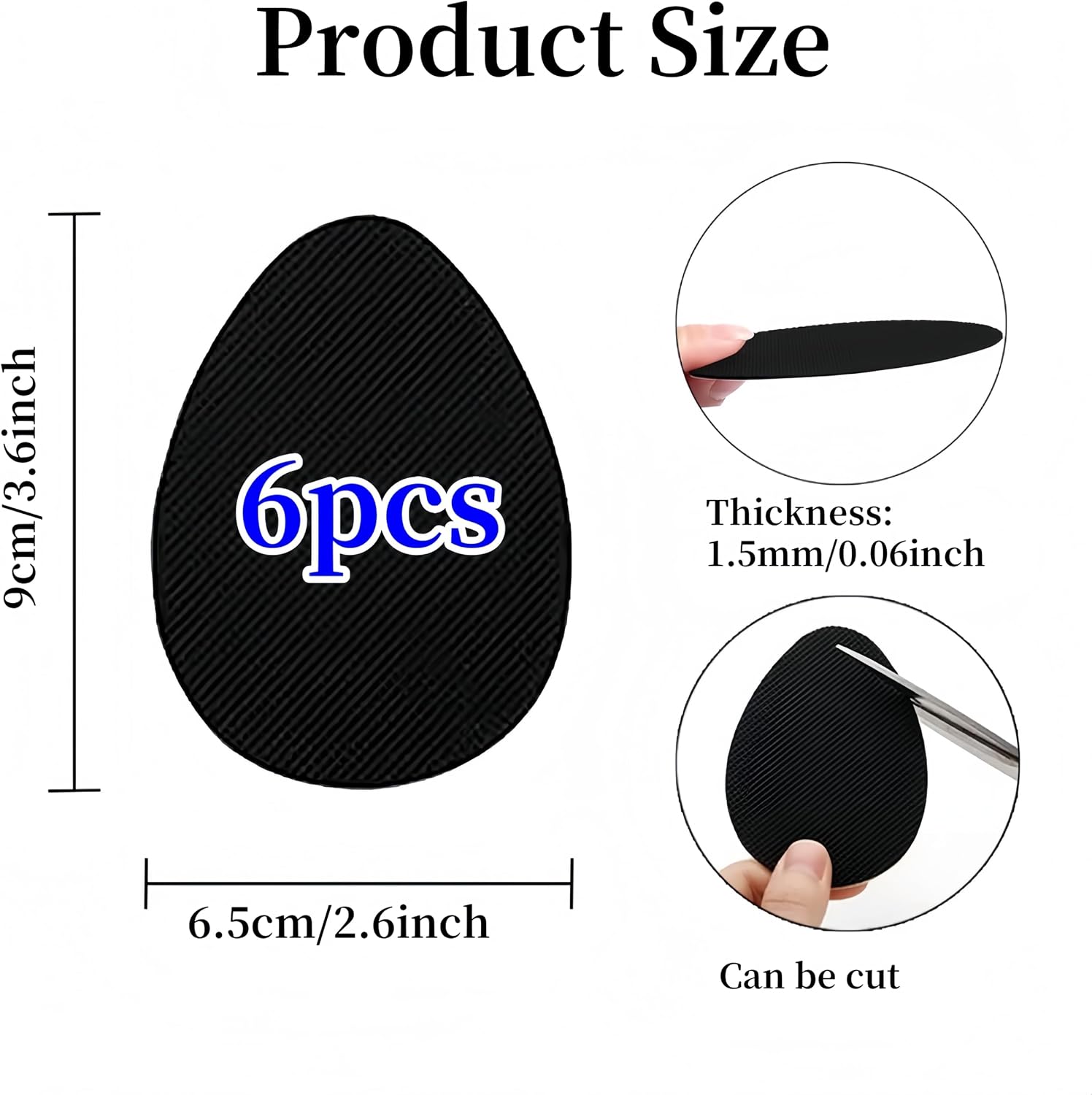 3 Pairs Nude Non Slip Pads, Shoe Grips On Bottom of Shoes, Anti Slip Sole Protectors for High Heels & Leather Soles