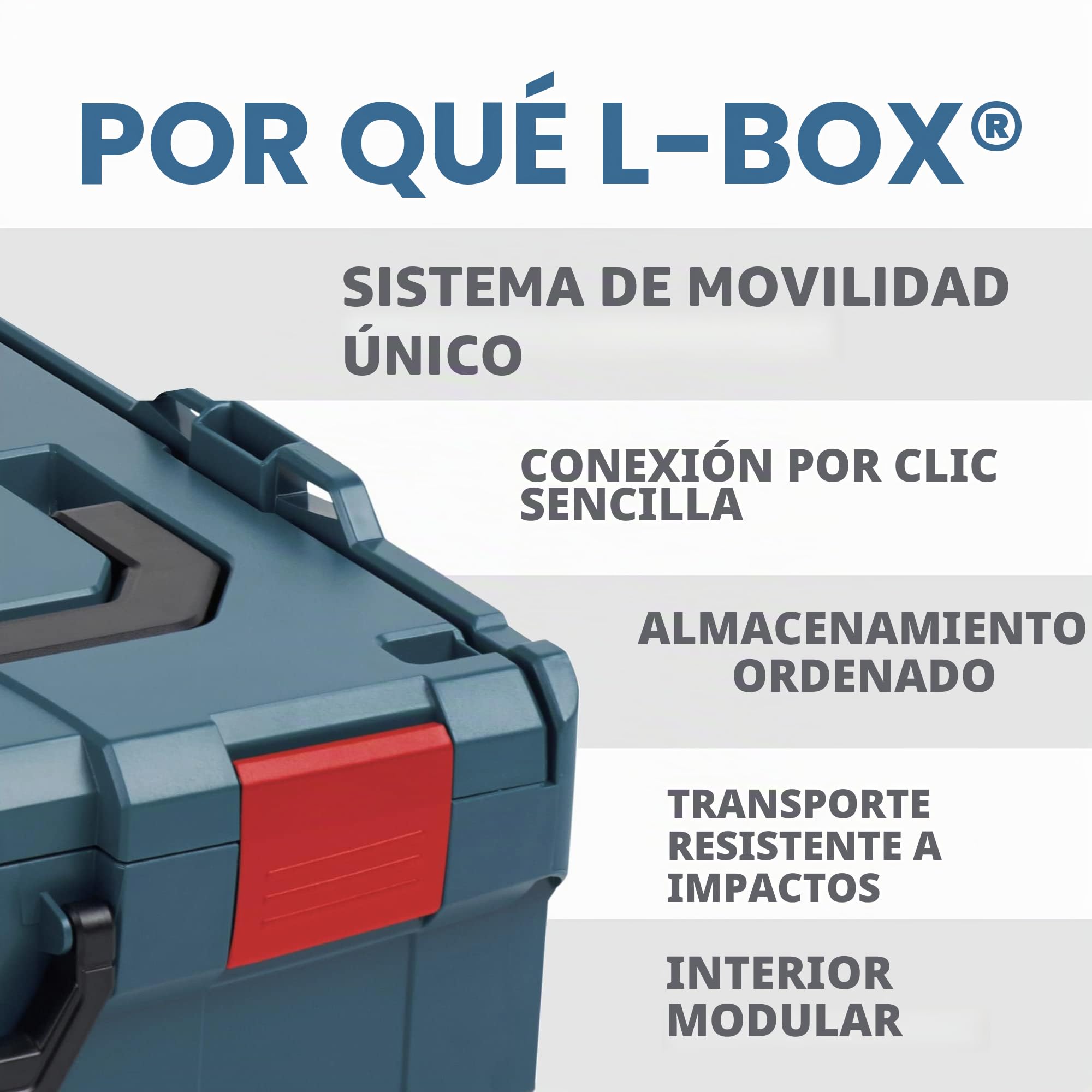 Bosch Sortimo L BOXX 238 Professional Azul | L BOXX Tamaño 3 | Caja de herramientas ampliable | Caja de herramientas profesional vacía de plástico | Almacenamiento de herramientas ideal