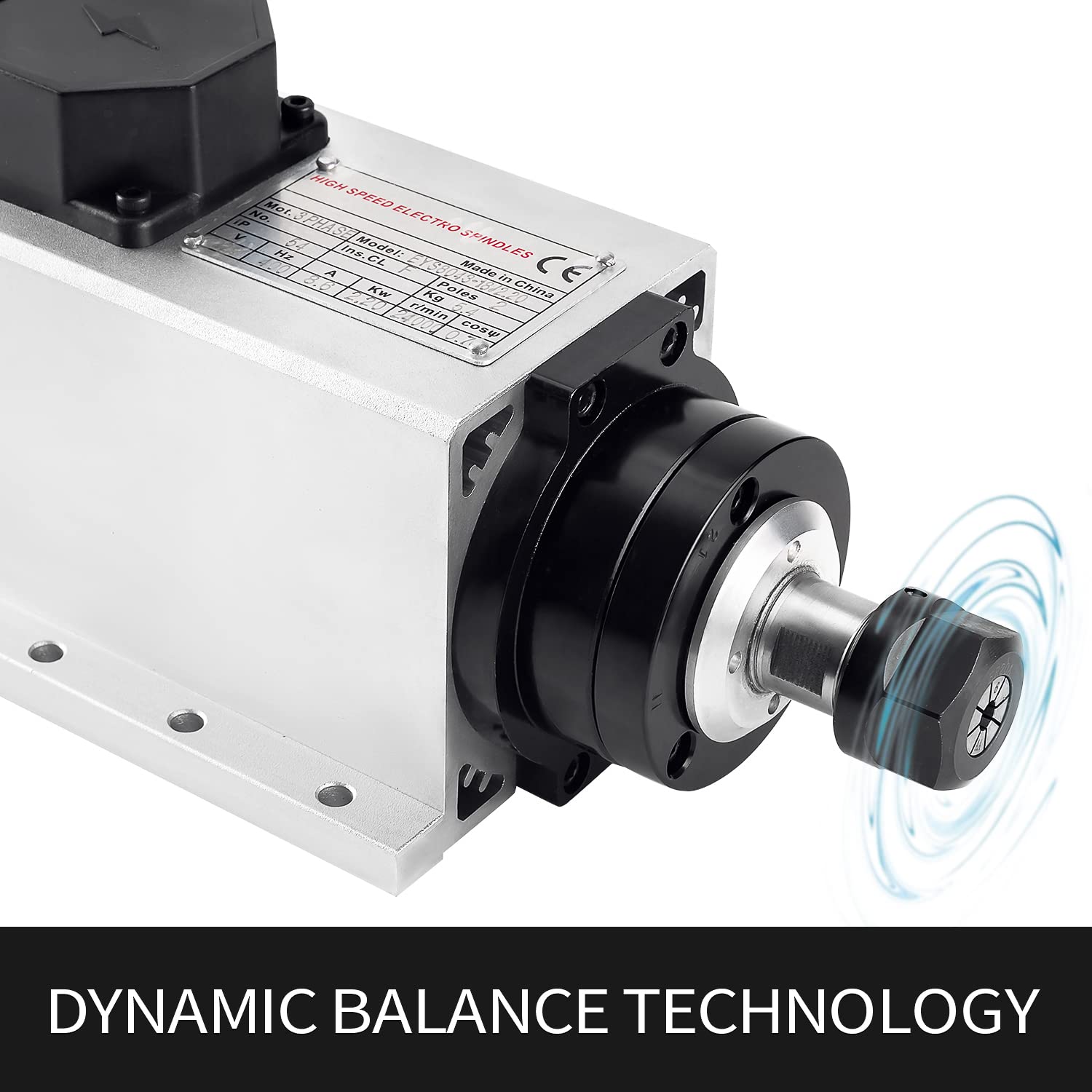 CNC Spindle CNC Motor 110V 2.2KW 2200W ER20 Square Air Cooled