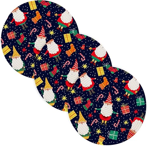 Juego de 3 alfombrillas salvamanteles para ollas y sartenes calientes de 15 pulgadas, almohadillas calientes de tejido de hilo de algodón para