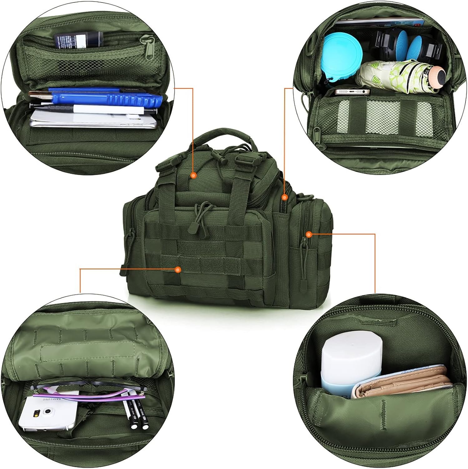G4Free Sport Outdoor Waist Pack Tactical Sling Bag Hiking Fanny Pack Fishing Tackles