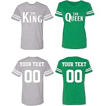 Custom Matching Couple Cotton Men Women Jerseys - His & Her Matching Couple T-Shirts Jersey