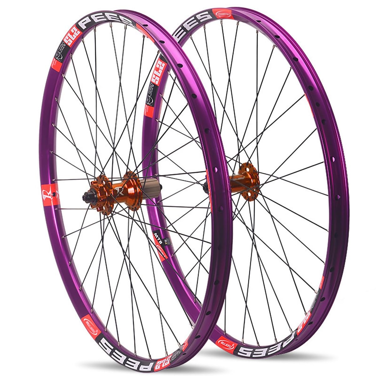 ZXGSXIOU Mountain Bike Wheelset 26/27.5/29In Aluminum Alloy Front Rear Rims Quick Release 100mm/135mm Disc Brake 32H Hubs For 8/9/10/11/12 Speed Cassette