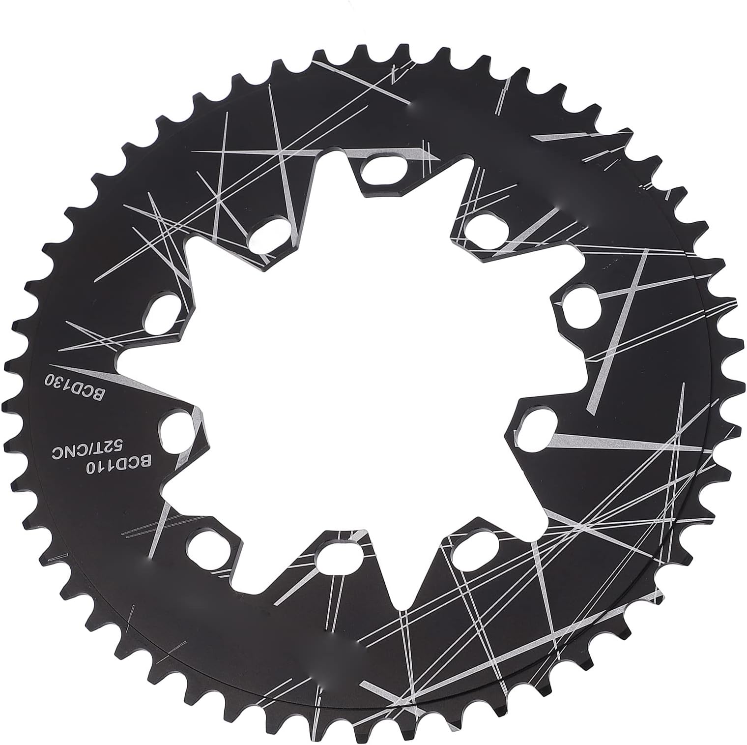 VGEBY Oval Disc Chainring, Lp Litepro 52T Oval Disc Chainring 110 130 BCD Road Folding Aluminum Chainwheel Narrow Wide Chainring