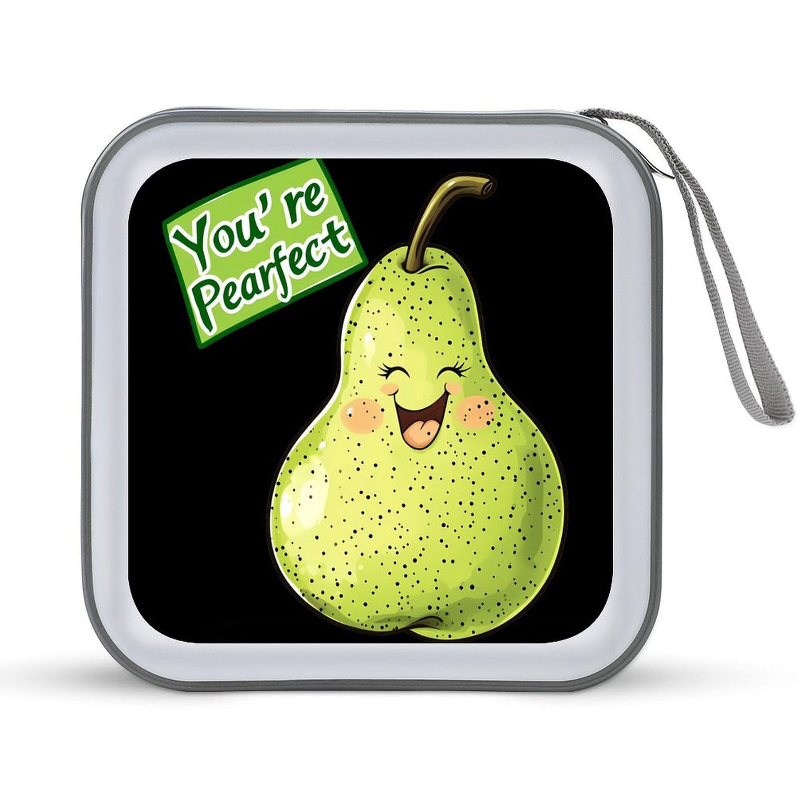 You're Pearfect Pear CD Case Plastic DVD Case Holder Wallet Disc Storage Organizer for Car Travel