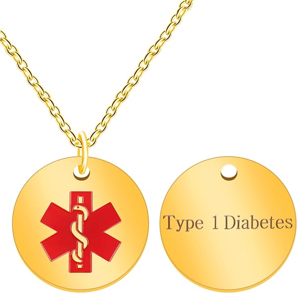 JunyiDIY Medicinskt larmhalsband med röd symbol