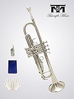 Vista 6 de Triumph - Trompeta Bb, instrumento de latón, juego de trompeta estándar para estudiantes principiantes con estuche rígido, aceite de válvula, kit