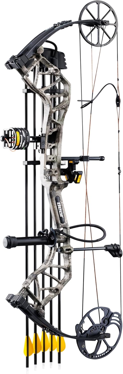 Bear Species XT Ready to Hunt Extra Compound Archery Bow, 70lb. Draw Weight, Right Hand, True Timber Strata/Black