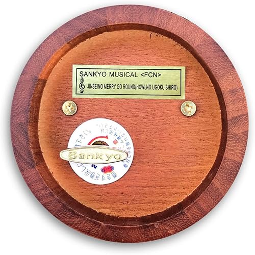 Miniatura 45 de BinkeGG Caja de música con forma de corazón hueco de madera con mecanismo musical Sankyo, melodía: Howl's M0ving Castle (Merry Go Round of Life)