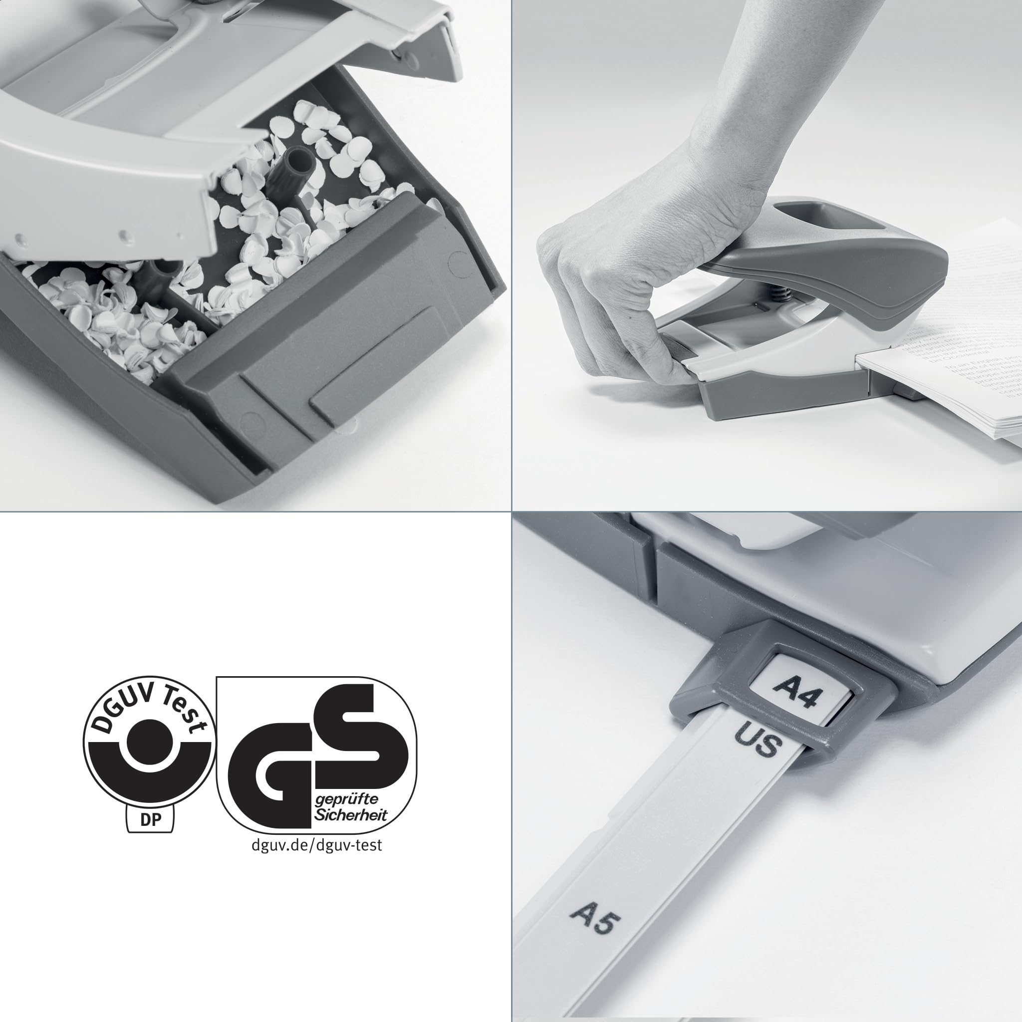 Leitz 5008 NeXXt Series Bürolocher, Metall, bis zu 30 Blatt/Kombi-Set mit Heftgerät + 1000 Klammern extra (hellgrün)