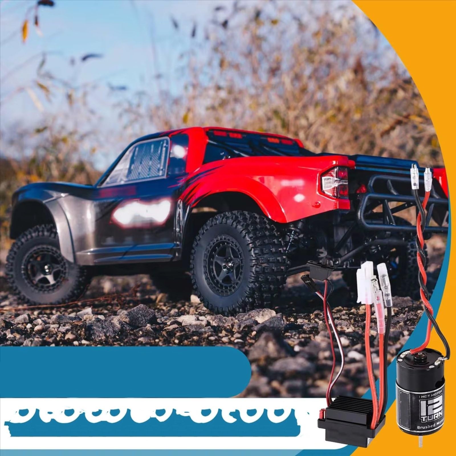 Per Senton Per Typhon V3 1/10 RC Auto Aggiornamenti Parti Motore Spazzolato 12T 550 Con 1060 ESC 60A Ricambi RC