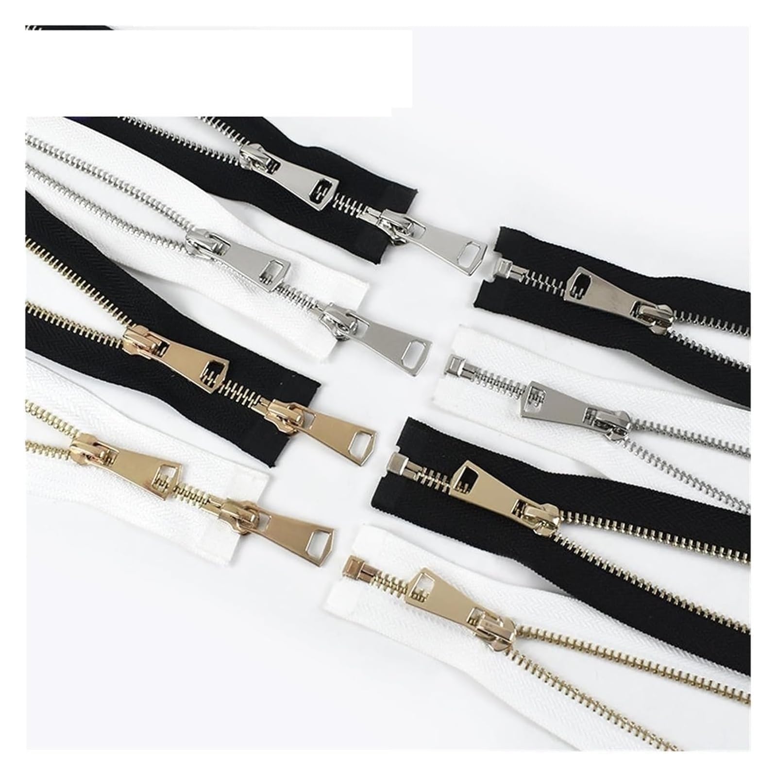 Cremallera Bidireccional de 60-150 cm con Deslizadores para Coser Chaquetas Y Abrigos. Kit de Reparación de Cremalleras. Accesorios de Bricolaje para Abrigos, Chaquetas Y Prendas de Abrigo./W