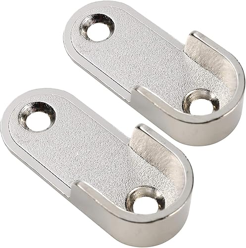 UHPPOTE Soporte ovalado para barra de armario para varillas de 0.591x1.181 in (paquete de 2)