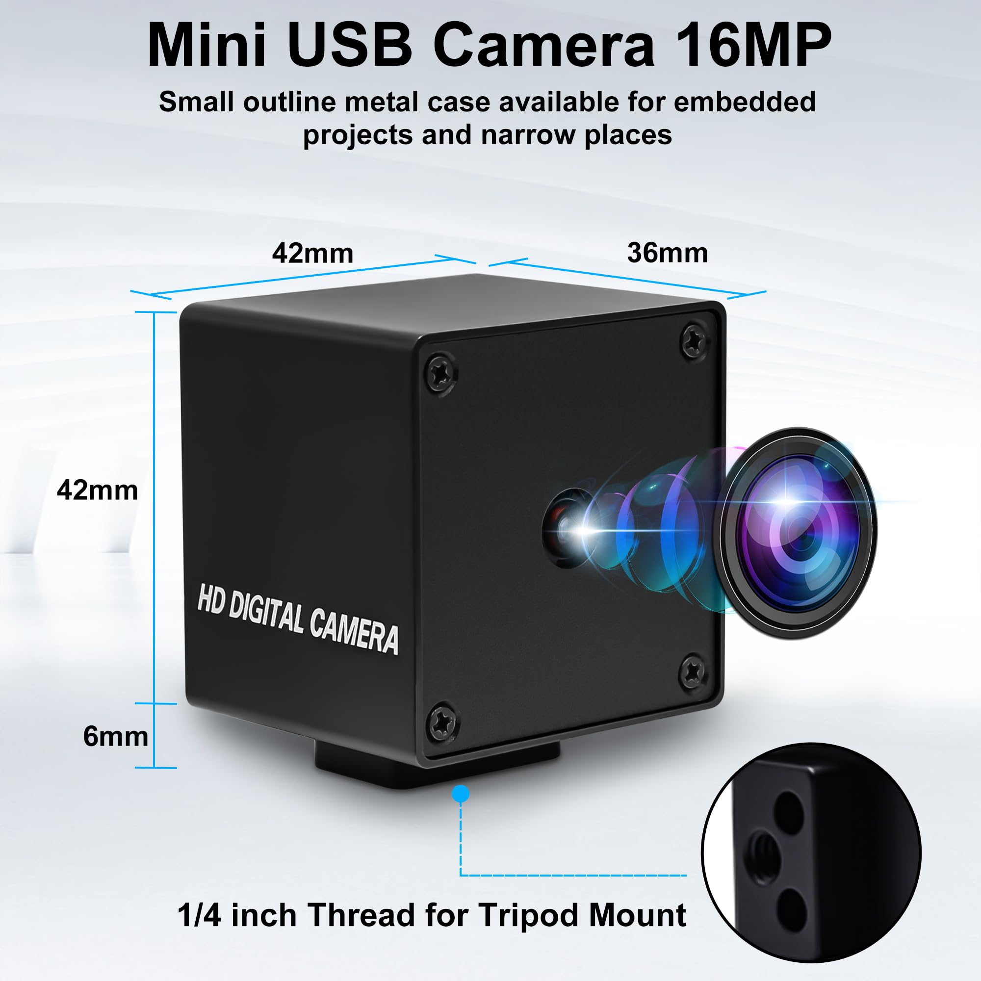 Svpro Autofocus - Telecamera USB da 16 MP, ad alta definizione, per computer portatile, IMX298, UVC, 4K, Lightburn, con incisione laser, elaborazione delle immagini industriali, fotocamera USB, spina