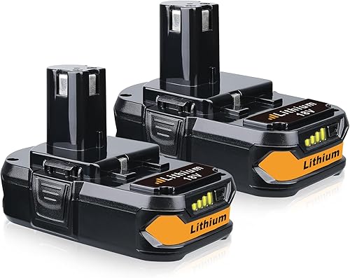 VINIDA Paquete de 2 baterías de iones de litio de 18 V 3.6 Ah de repuesto para batería Ryobi de 18 V P102 compatible con batería Ryobi de 18 V P103