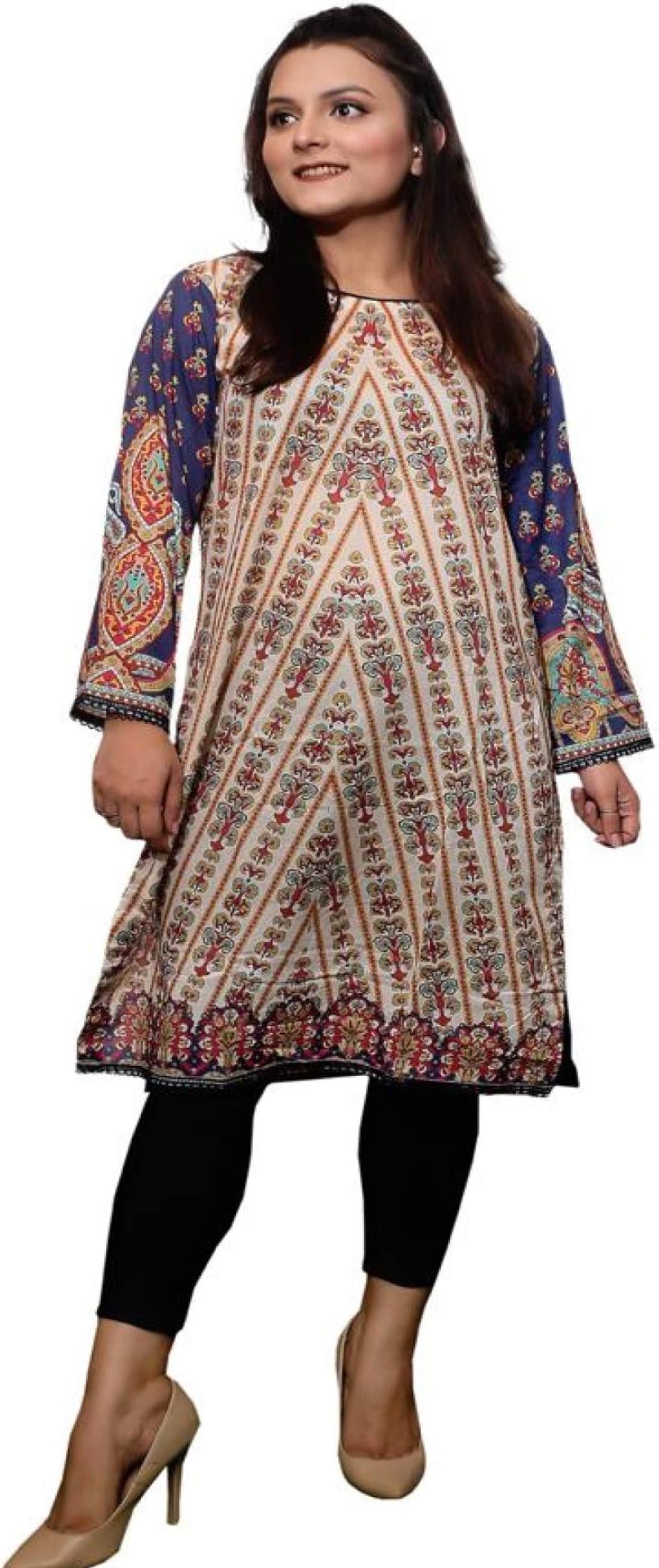 SUFIA FASHIONSWomen’s Indian Kurti Pakistani Kurta Cotton Tunic Top Kurtis Kurtas