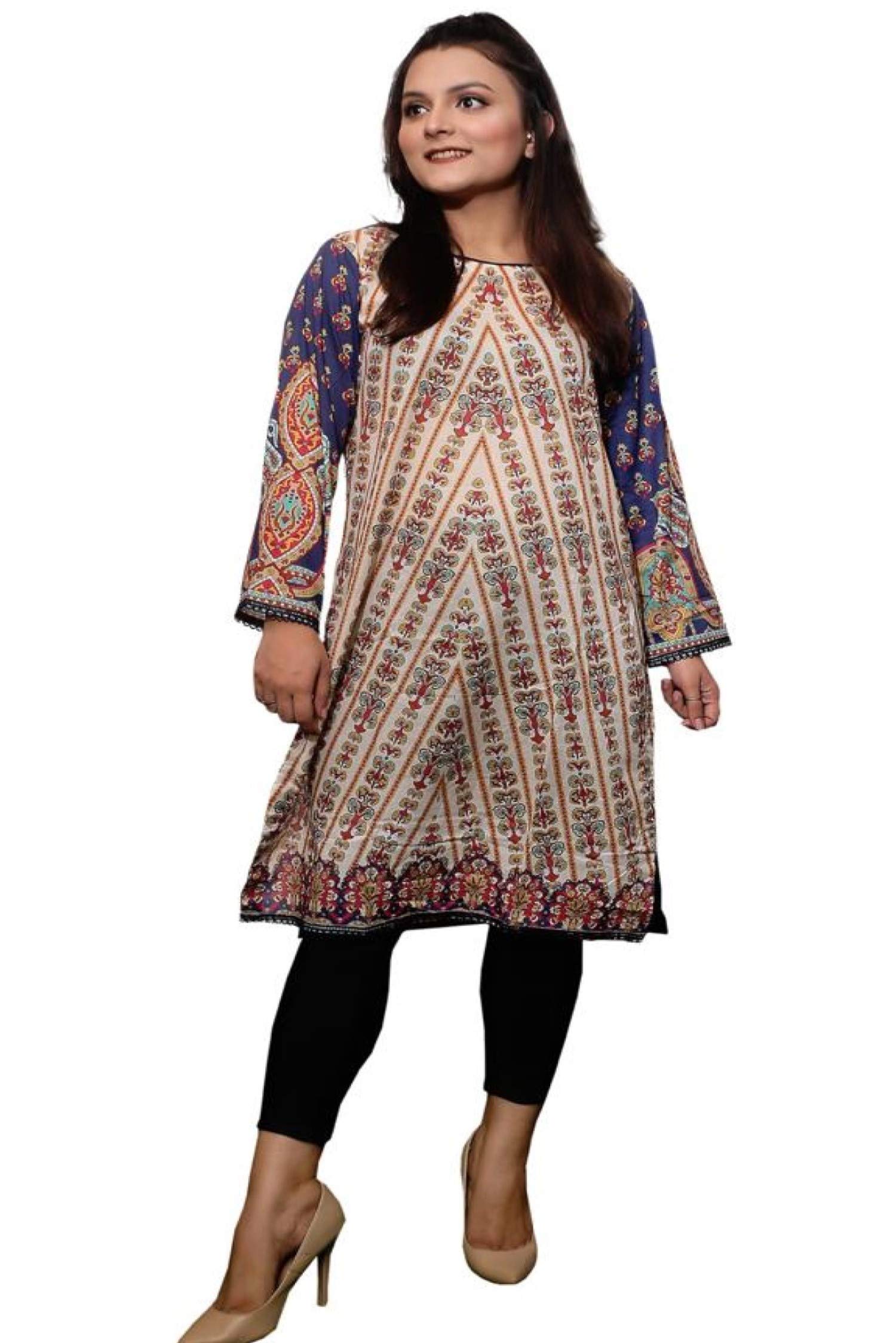 SUFIA FASHIONSWomen’s Indian Kurti Pakistani Kurta Cotton Tunic Top Kurtis Kurtas