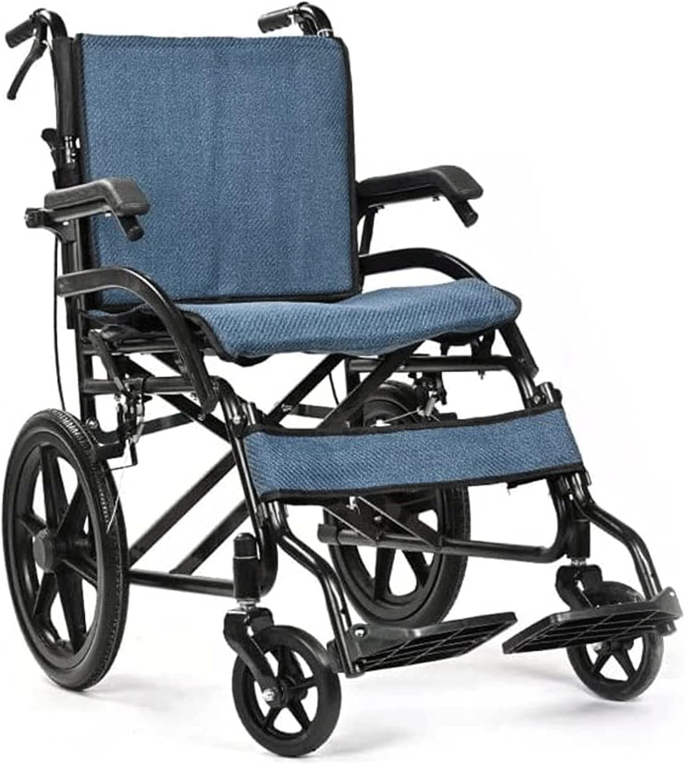 Silla de Ruedas para Transporte al Aire Libre, cómoda, móvil, para Desplazamiento de sillas de Ruedas, Ligera, Ultra Plegable, con propulsión Manual