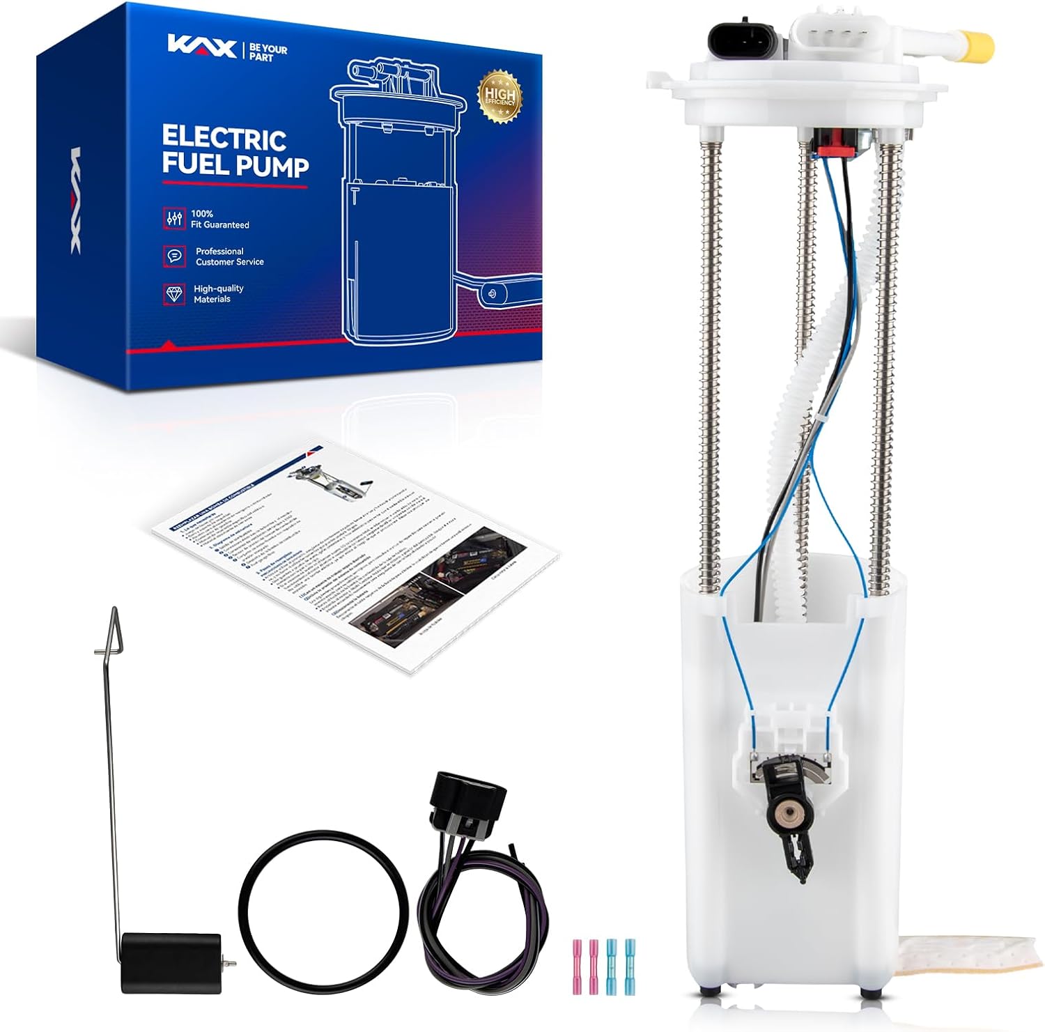 KAX Electric Fuel Pump Assembly Fit for K1500 C1500 1997-1999 4.3L/5.0L/5.7L, K2500 1998-2000 5.0L/5.7L/7.4L, C2500 1998-2000 5.7L/7.4L GAS, C3500 K3500 5.7L/7.4L | Replaces FG0086, E3947MN