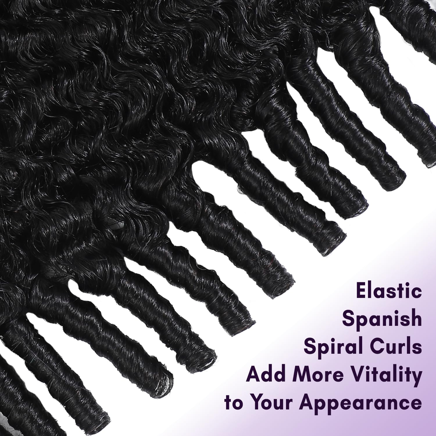 Burmese Curly Bundles Human Hair with Frontal, 12A Thick Bouncy 100% Virgin 3c4a Water Wave Bundles with Spanish Spiral Curly Ends and HD 13x4 Ear to Ear Lace Frontal Natural Black 10 12 14+10In
