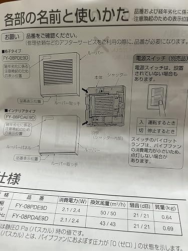 Amazon | パナソニック(Panasonic) パイプファン/格子・標準・電気式