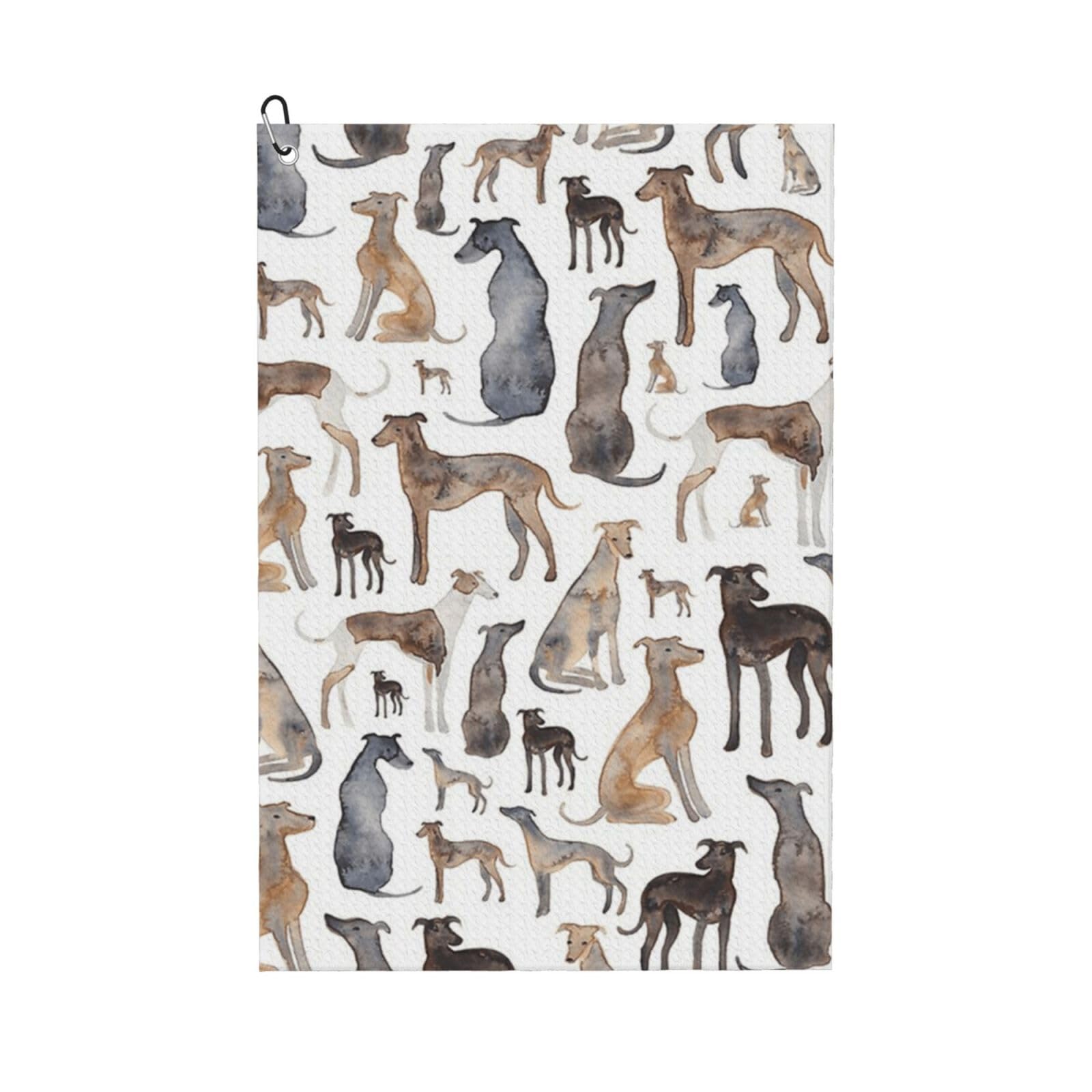 Hnnkloy Greyhounds Wippets And Lurcher Dogs, 16x24 in Portable Waffle Golf Towels with Carabiner Clip for Golf Bag