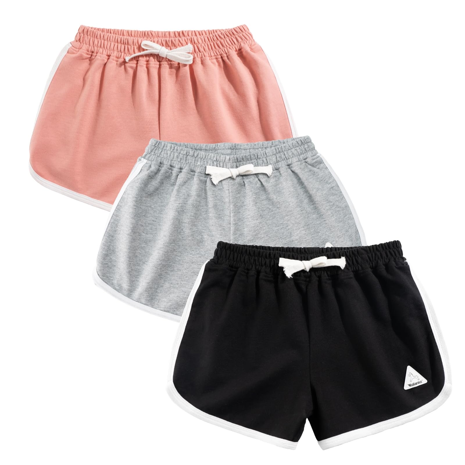 Rolanko Mädchen Gym Kurze Hose, Baumwolle Sommer Heiß Kurze Running Hosen, Kinder aktive Sport Bekleidung zum Tanzen und Yoga