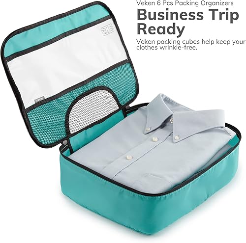 Miniatura 4 de 6 Set Packing Cubes for Suitcases, Travel Organizer Bags for Carry on Luggage, Veken Suitcase Organizer Bags Set for Travel Essentials Travel