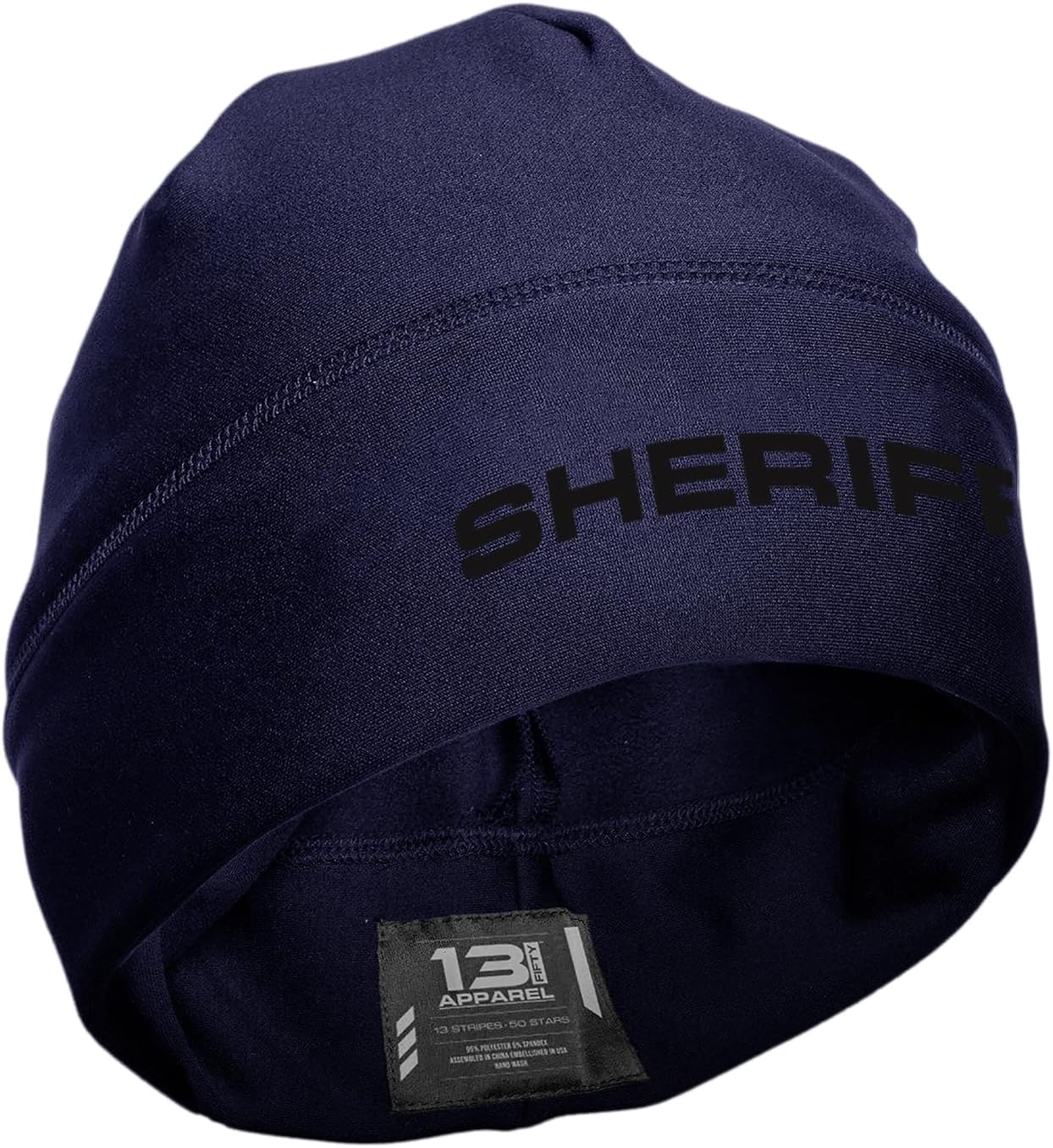 Sheriff Utility Beanie - USA Patriotic Gear - Poly-Spandex Blend for Stretch-Fit Comfort - Unisex Hi-Vis Winter Hat