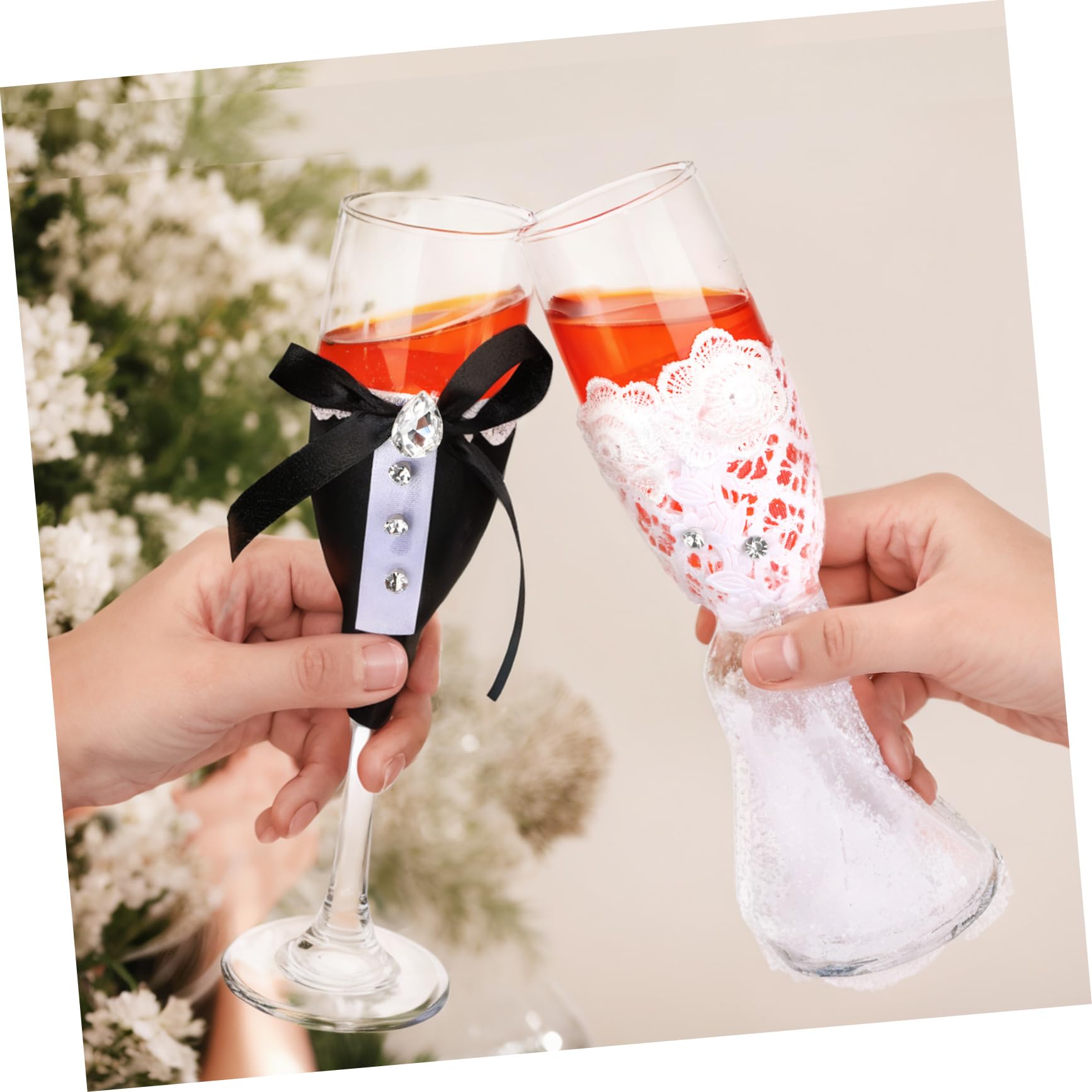 Copas de Vino para Boda, 1 Juego de Vidrio, Diseño Elegante