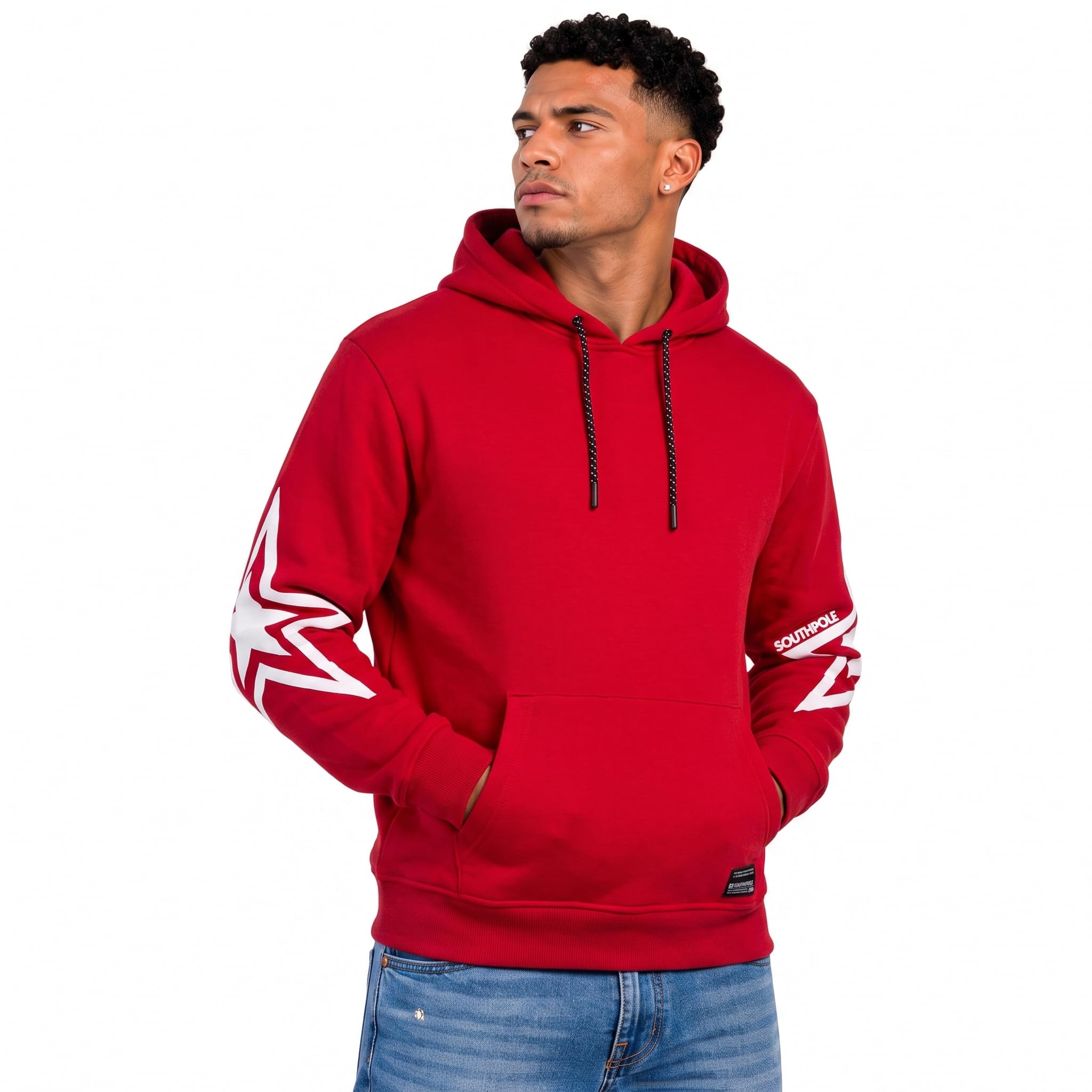 Mens Breathable Active Pullover Graphic Hoodie (S-XL)