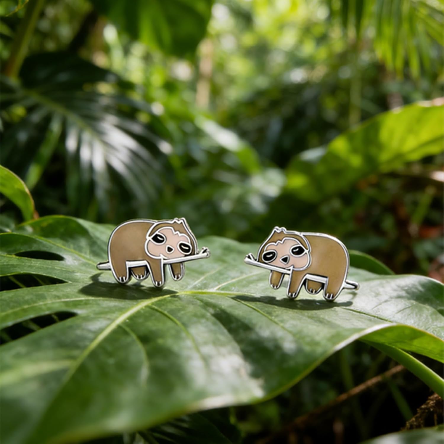 Cute Sloth Earrings 925 Sterling Silver, Hypoallergenic Animal Stud Earrings, Unique Jewelry Gift for Women - Image 7