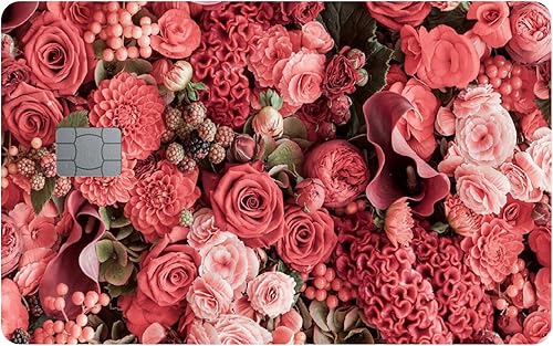 WORKIRAN Diseño de tarjetas de arte de flores, tarjeta de llave, tarjeta de débito, calcomanía para tarjeta de crédito, cubierta y personalización