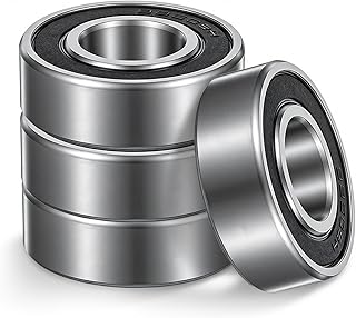 4 PCS Bearings 5/8" ID x 1-3/8" OD x 0.433" Thick Double Rubber Seals and Pre-Lubricated Deep Groove Ball Bearing Go Kart 99502h Bearing Roller Bearings Mower Spindle BearingsGo Kart for Wheels