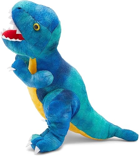 Miniatura 4 de Blue Panda T-Rex - Peluche suave y abrazable de T-Rex, duradero, lavable a máquina, regalo de dinosaurio azul, decoración decorativa para habitación