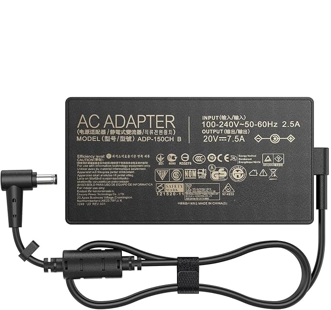 150W AC Charger Compatible with Asus TUF Gaming A15 A17 F15 F17 FX505 FX566 FX705 FX86 FX95 FX506 FA506 FX706 ROG Strix G G15 G17 G531GD G531GT GL531GT G731G GL731GT G513IH G713IH Laptop