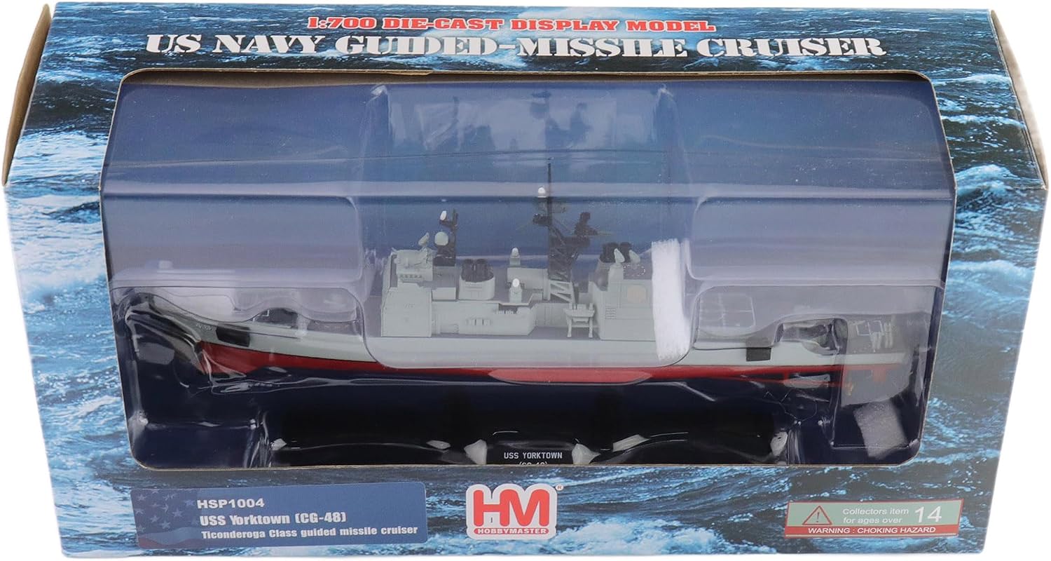 Hobby Master | 1:700 Scale Diecast Military Aircraft Replica | USS Yorktown (CG-48) Ticonderoga Class Guided Missile Cruiser | Model HSP1004