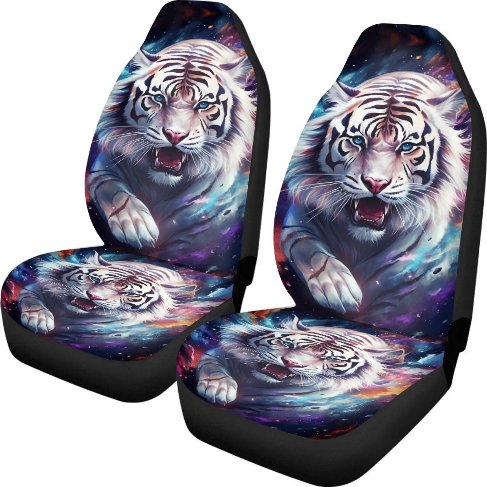 Showudesigns Universal Car Seat Cover Full Set Flower Bee Print Front Seat Covers 2 pc Protector Car Mat Covers, Fit Most Vehicle, Cars, Sedan, Truck, SUV, Van Yellow — view 35