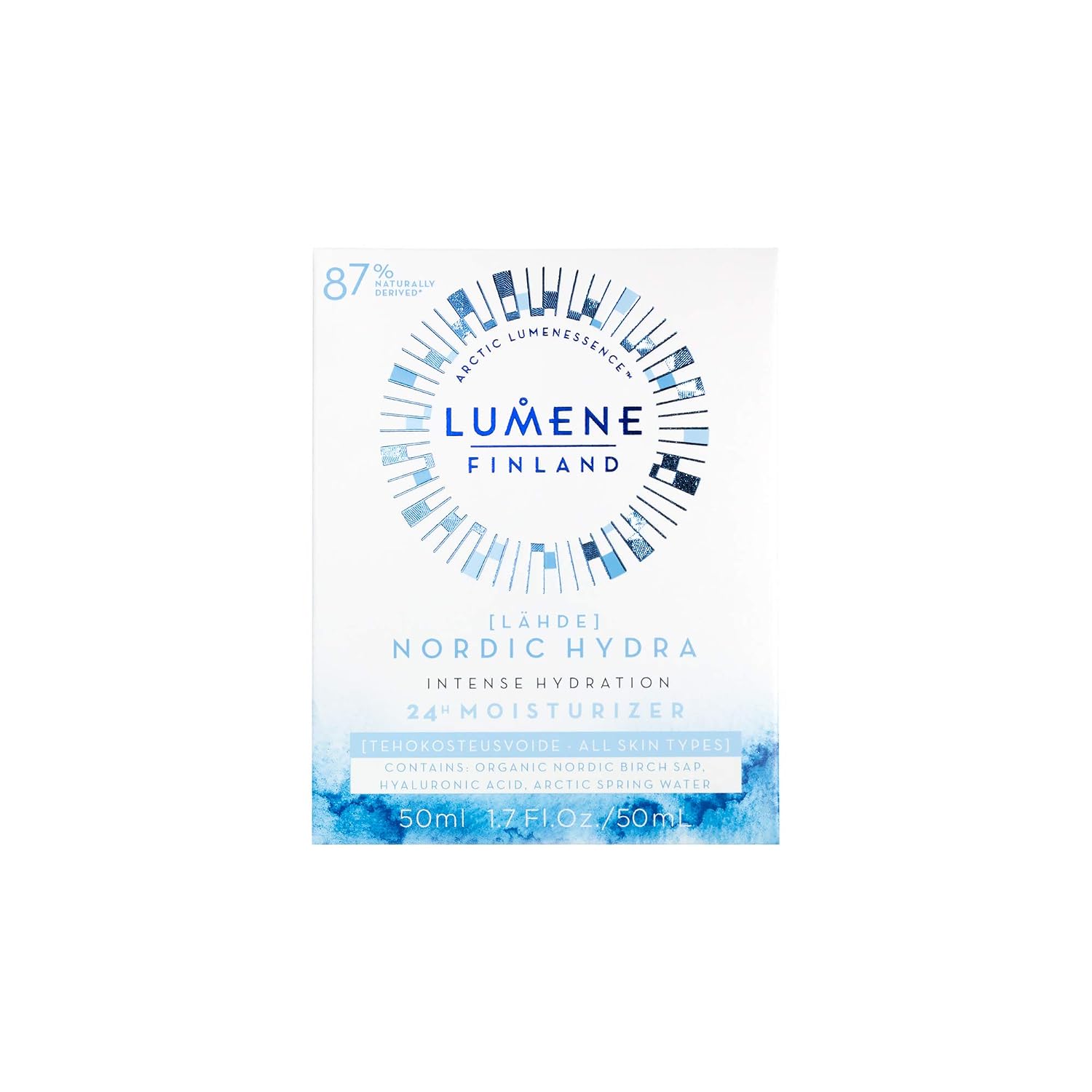 Lumene Nordic Hydra Intense Hydration 24H Face Moisturizer - Lightweight Face Cream + Dry Skin Hydrating Moisturizer - Organic Nordic Birch Sap, Arctic Spring Water & Plumping Hyaluronic Acid (1.7oz)
