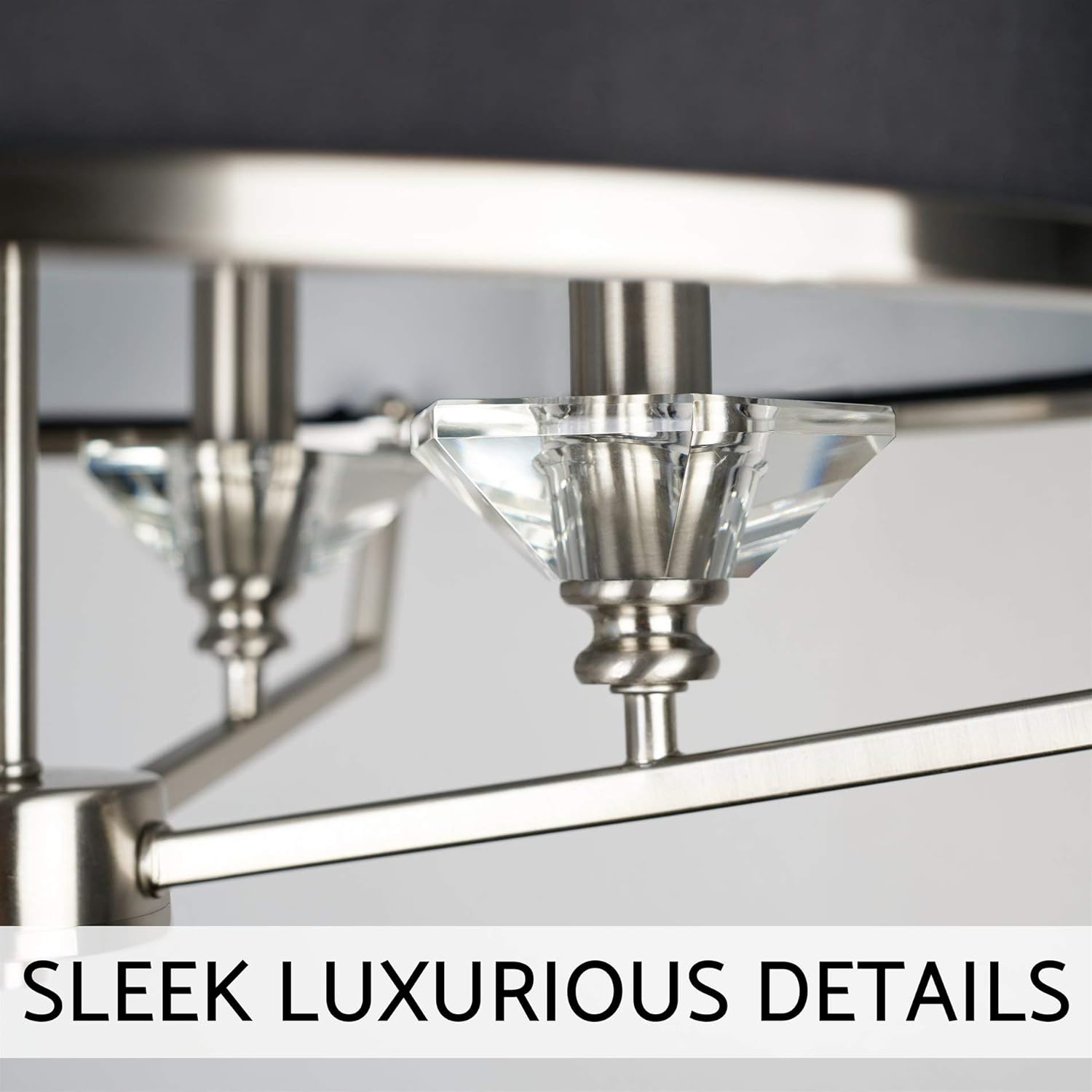 Uр Tо 40% оƒƒ Kira Home Campbell 20 4-Light Modern Drum Chandelier + Black Fabric Shade, Adjustable Height, Brushed Nickel Finish for Dining Room, Kitchen Island, or Foyer