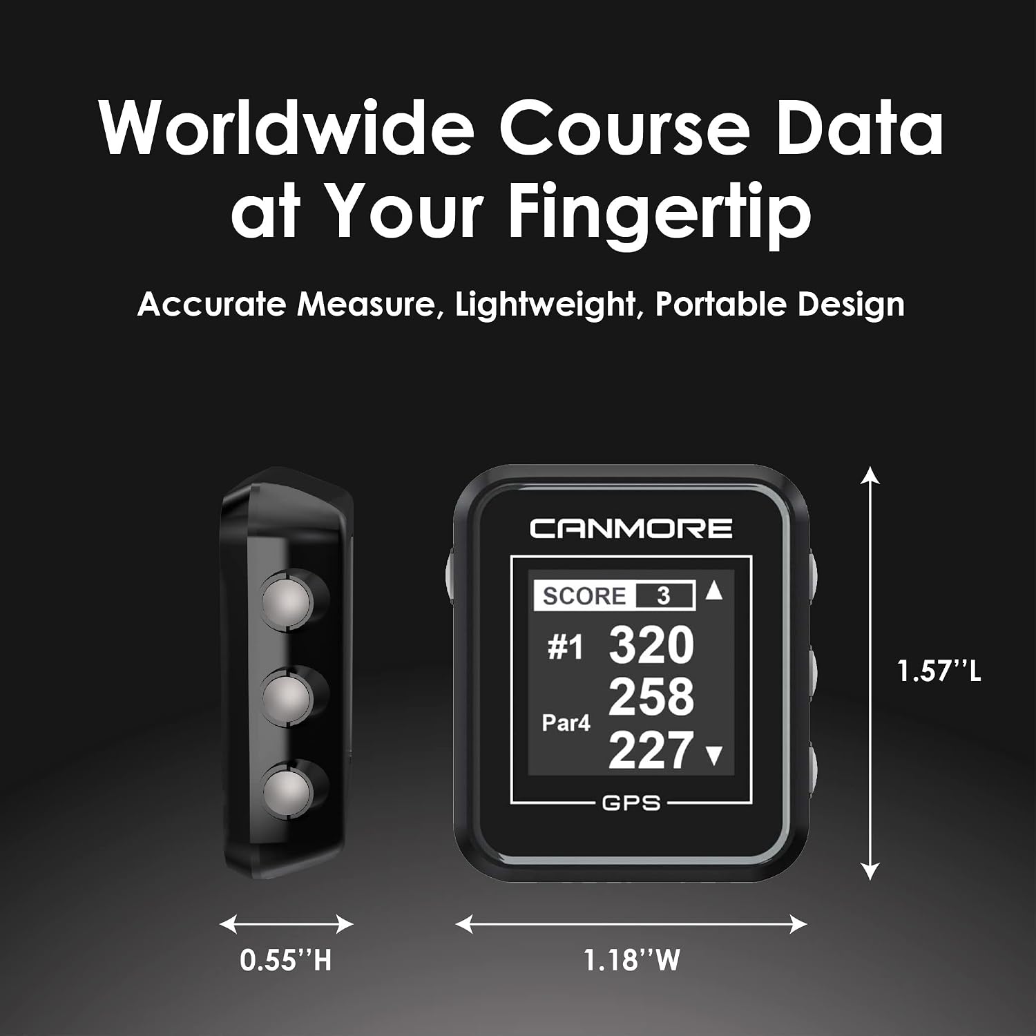 canmore h300 handheld gps golf device case 40000 free worldwide preloaded courses essential distance measuring function powerful magnetic mount
