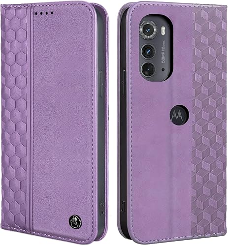 Funda tipo cartera para Motorola Edge 2022 de 6.6 pulgadas - Funda con tapa para Moto Edge 2022 magnético fuerte Funda de piel sintética con